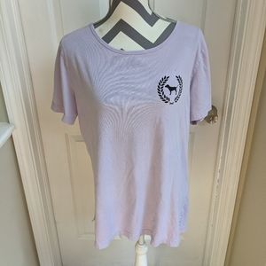 Victoria's Secret Purple Criss Crossed Tshirt Sz L